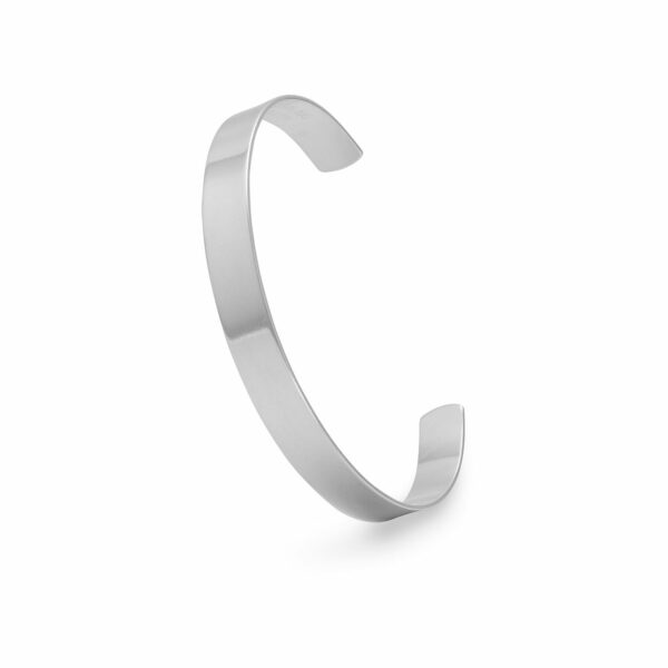 9.5mm Polished Cuff Bracelet: Sterling Elegance - alternate view 2