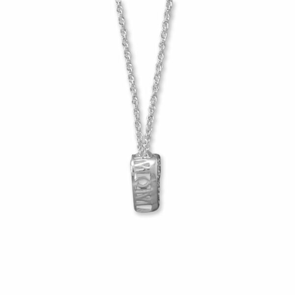 16 + 2 Pave CZ Heart MOM Necklace - alternate view 2
