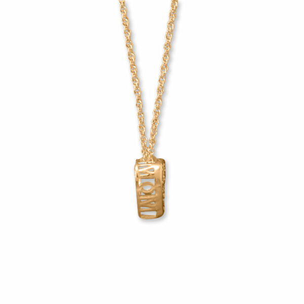 16 + 2 14 Karat Gold Plated Pave CZ Heart MOM Necklace - alternate view 2