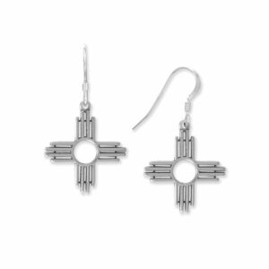 Sterling Silver Zia Symbol Earrings