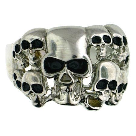 Detailed Skulls Stainless Steel Ring
