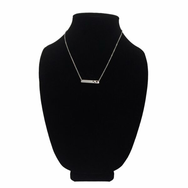 Stars Cutout Horizontal Stainless Steel Bar Necklace - alternate view 3