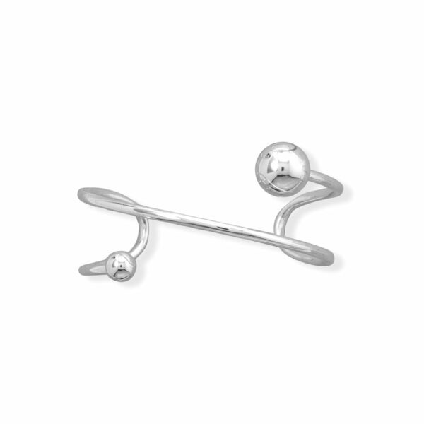 Sterling Silver Ball Cuff Bracelet