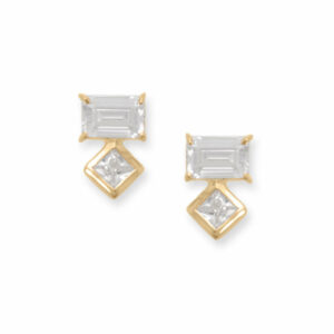 Gold Plated CZ Earrings