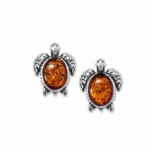 Baltic Amber Sea Turtle Earrings