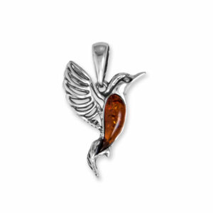 Baltic Amber Hummingbird Pendant