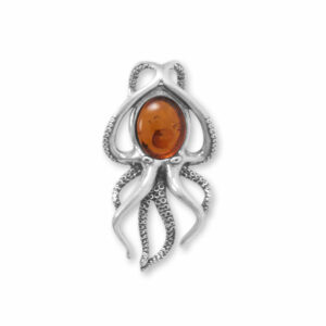 Baltic Amber Octopus Pendant