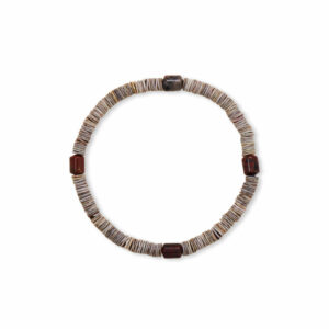 8 Shell Heishi and Jasper Stretch Bracelet