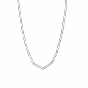 30 Elongated Paperclip Chain Necklace