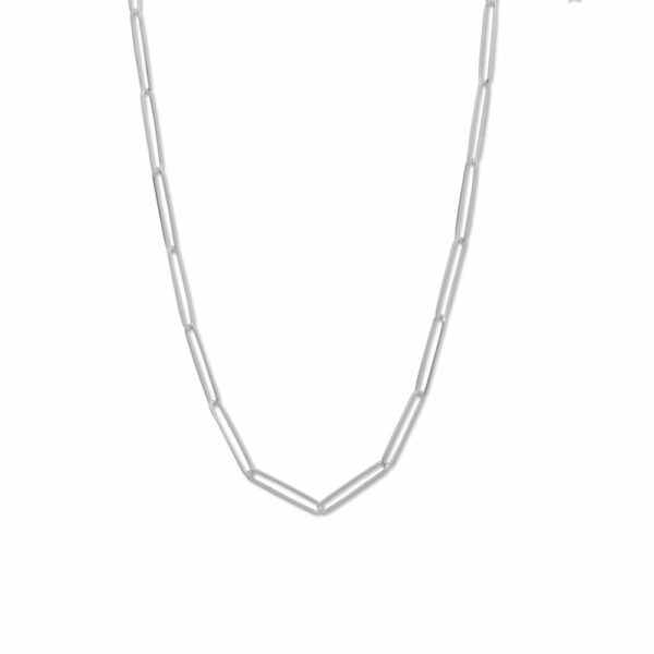 30 Elongated Paperclip Chain Necklace