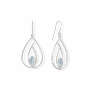 Blue Topaz French Wire Earrings