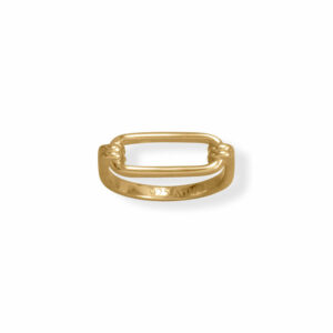 14 Karat Gold Plated Paperclip Ring