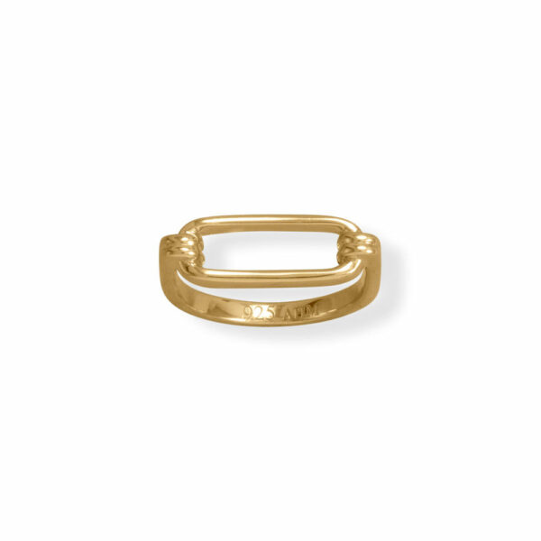 14 Karat Gold Plated Paperclip Ring