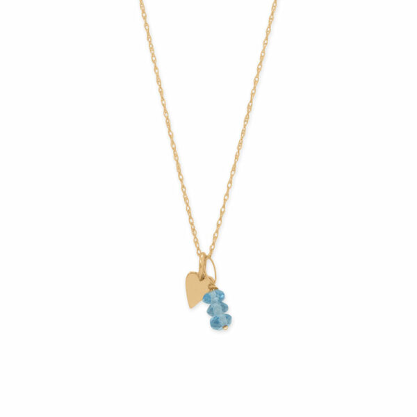16 14 Karat Gold Birthstone Necklace (January-December) - alternate view 4