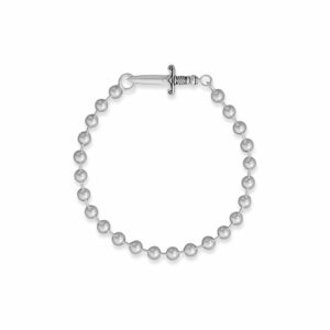 8 5mm Bead and Sword Clasp Bracelet