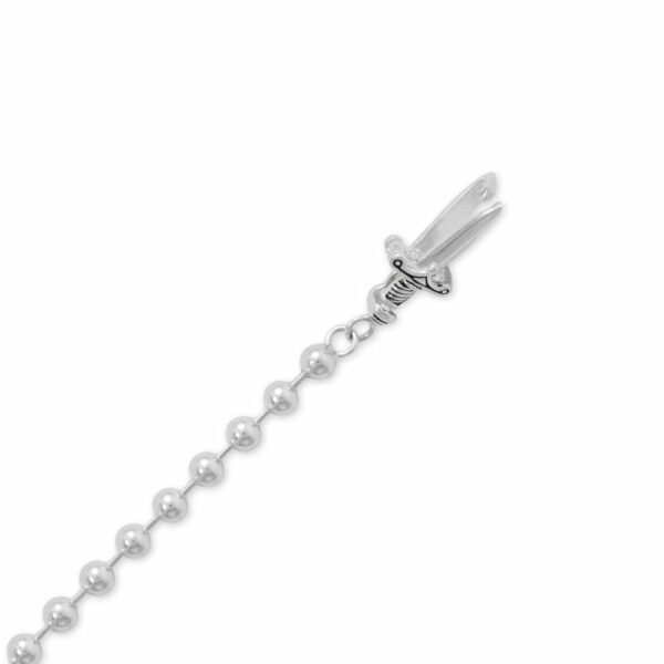 8 5mm Bead and Sword Clasp Bracelet - alternate view 2