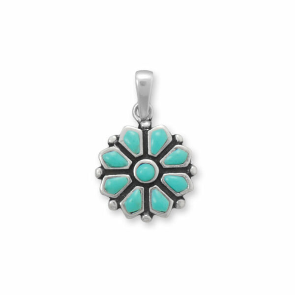 Turquoise Flower Pendant