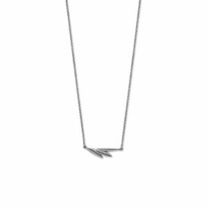 17 + 2 Oxidized Rosemary Sprig Necklace