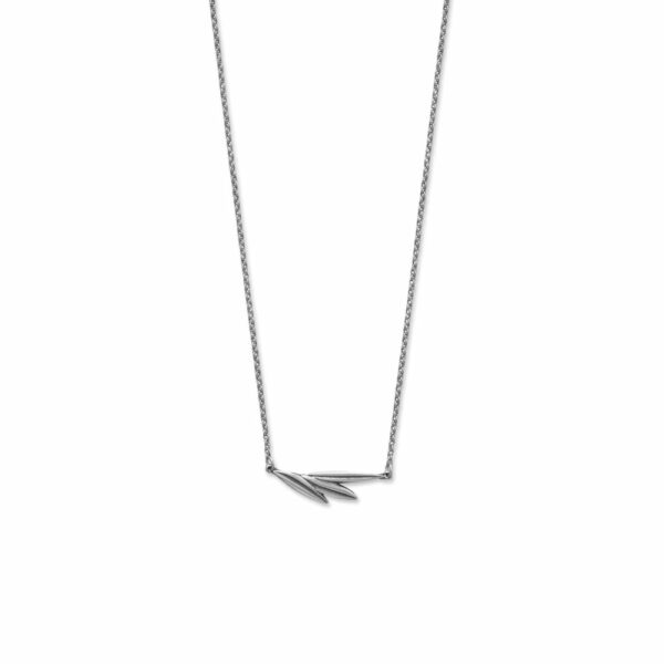 17 + 2 Oxidized Rosemary Sprig Necklace