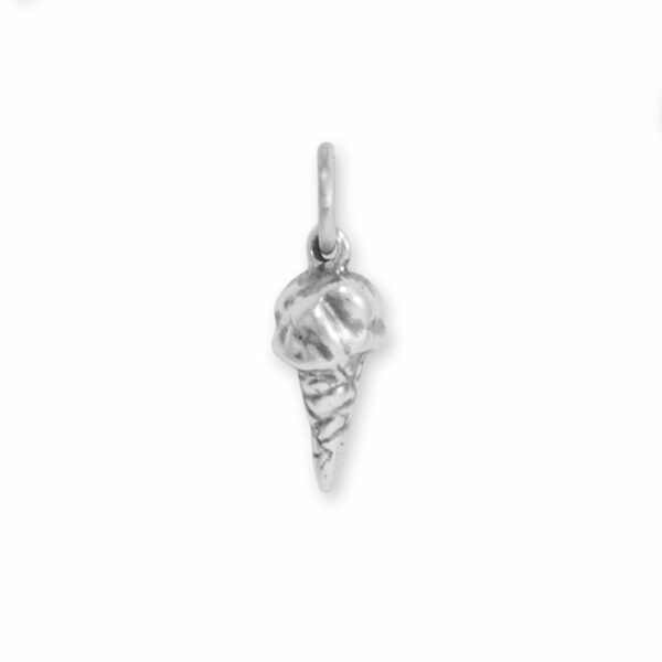 Sterling Silver Ice Cream Cone Charm