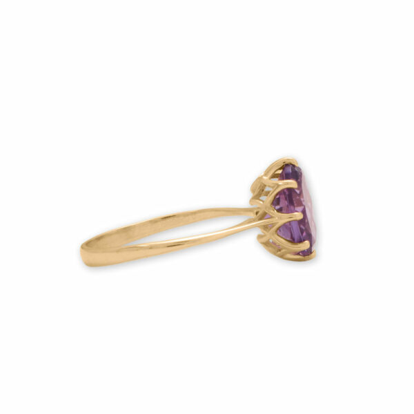 14 Karat Gold Precision Cut Amethyst Ring - alternate view 2