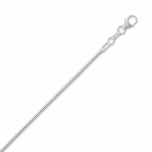 1.5mm Round Omega Necklace