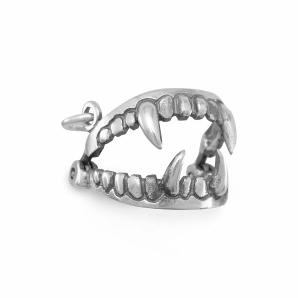 Silver or Gold 3D Movable Fangs Charm