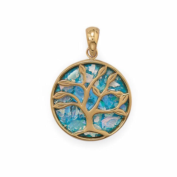 Growth and Renewal Tree of Life Roman Glass Pendant