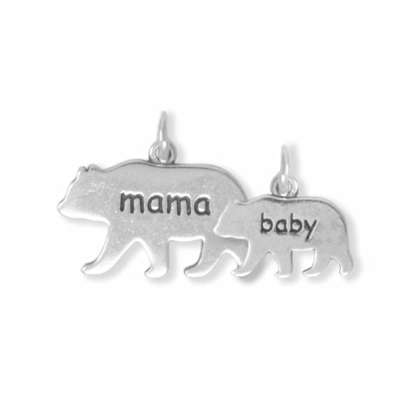 Silver or Gold mama Bear Charm - alternate view 2