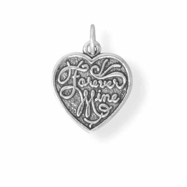 Large Oxidized Forever Mine/Forever Yours Charm - Sterling Silver - alternate view 2
