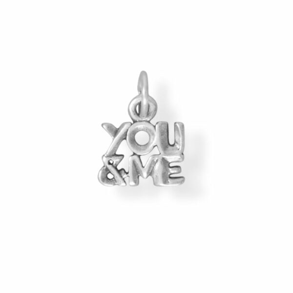 Oxidized YOU and ME Charm
