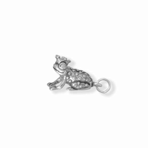 Oxidized 3D Enchanting Frog Prince Charm - alternate view 2