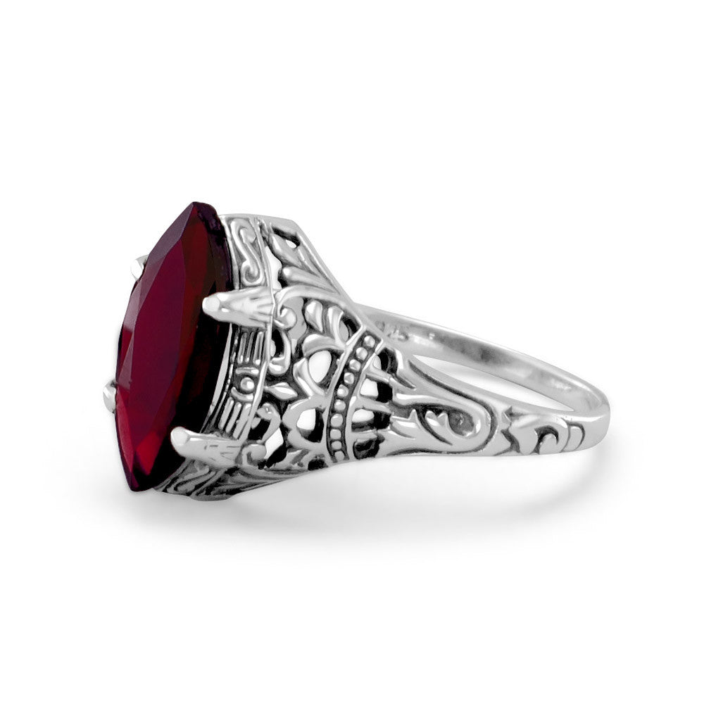 Oxidized Garnet Ring - alternate view 2