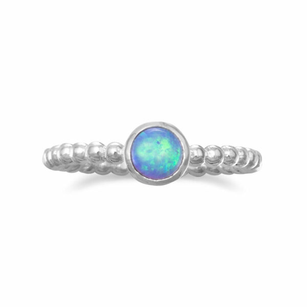 Round Synthetic Opal Ring