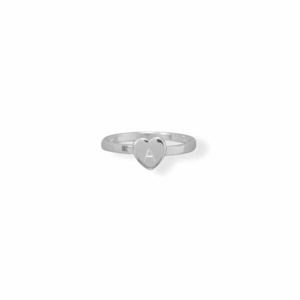 Small Polished Heart Ring - alternate view 2