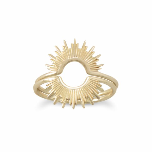 Shine On! 14 Karat Gold Plated Sunburst Ring - alternate view 2