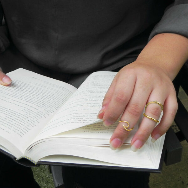 14 Karat Gold Plated Double Band Knuckle Ring - alternate view 3