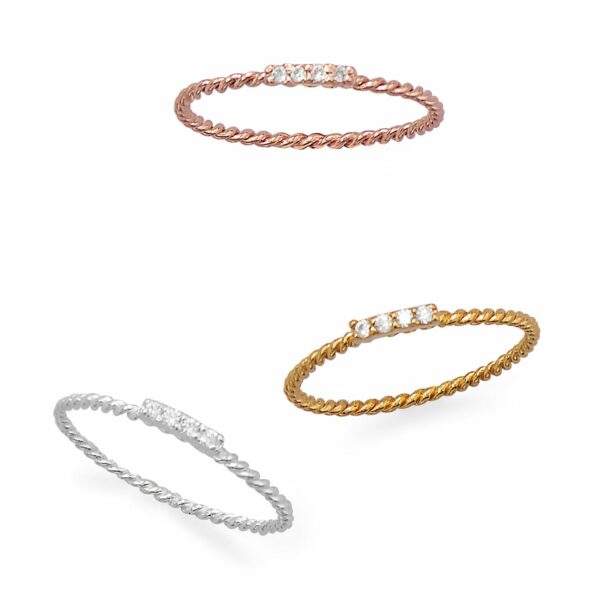 Three Times the Charm! Set of Three CZ Rings - alternate view 2