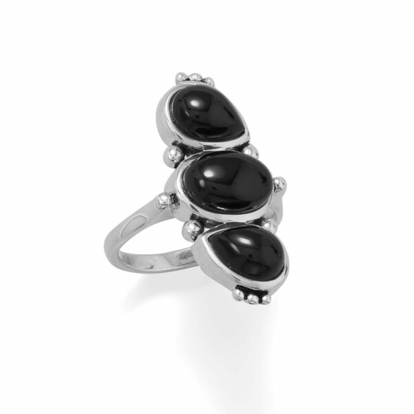 Multi Shape Black Onyx Ring - alternate view 2
