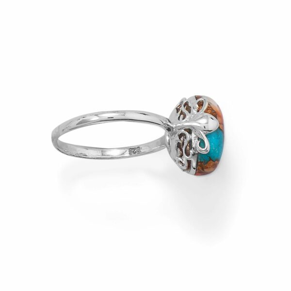 Spiny Oyster and Turquoise Ring - alternate view 3