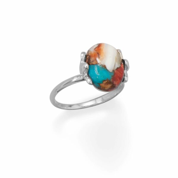 Spiny Oyster and Turquoise Ring - alternate view 2