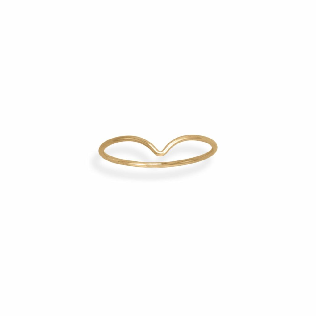 14/20 Gold Filled Thin V Design Ring