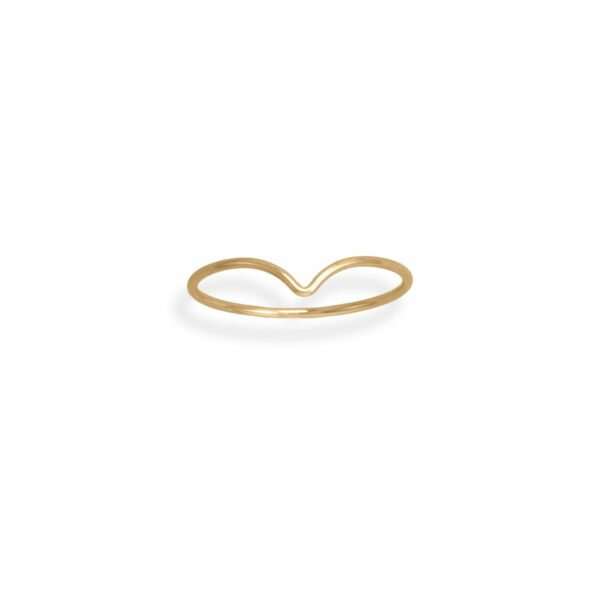 14/20 Gold Filled Thin V Design Ring