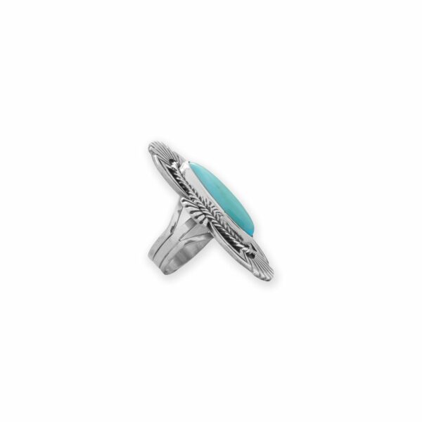 Native American Mexican Campitos Turquoise Ring - alternate view 2