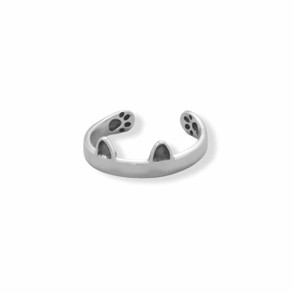 Oxidized Perky Cat Ear Wrap Ring - alternate view 3
