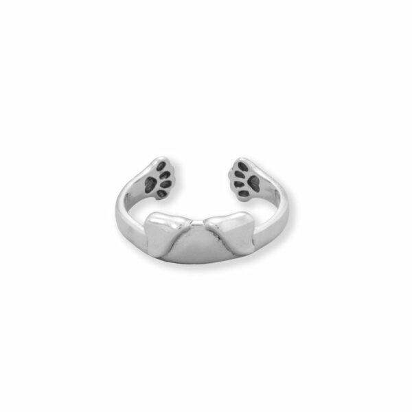 Oxidized Floppy Dog Ear Wrap Ring - alternate view 2