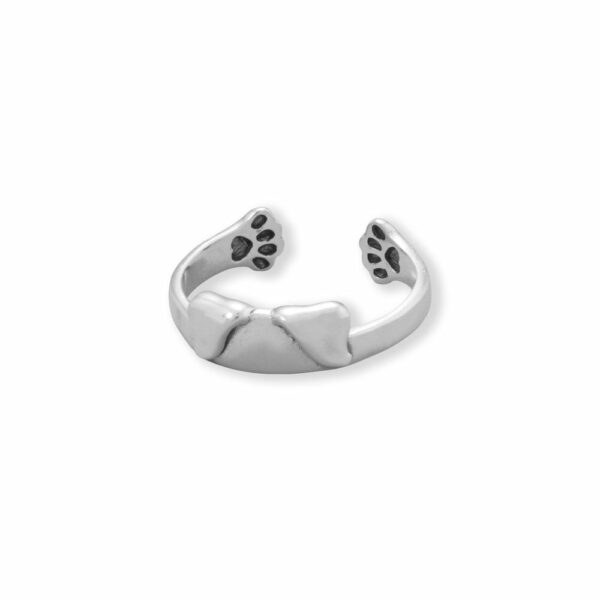 Oxidized Floppy Dog Ear Wrap Ring - alternate view 3