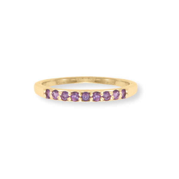 Life in Color! 14 Karat Gold Plated Five Ring Set - alternate view 2