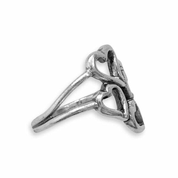 Oxidized Stacked Heart Outline Ring - alternate view 2