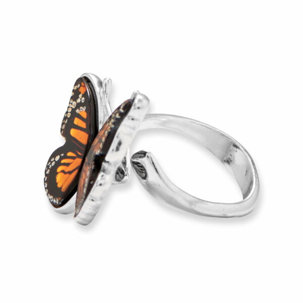 Handcrafted Baltic Amber Monarch Butterfly Ring - alternate view 2